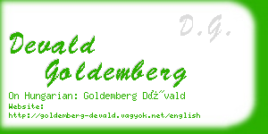 devald goldemberg business card